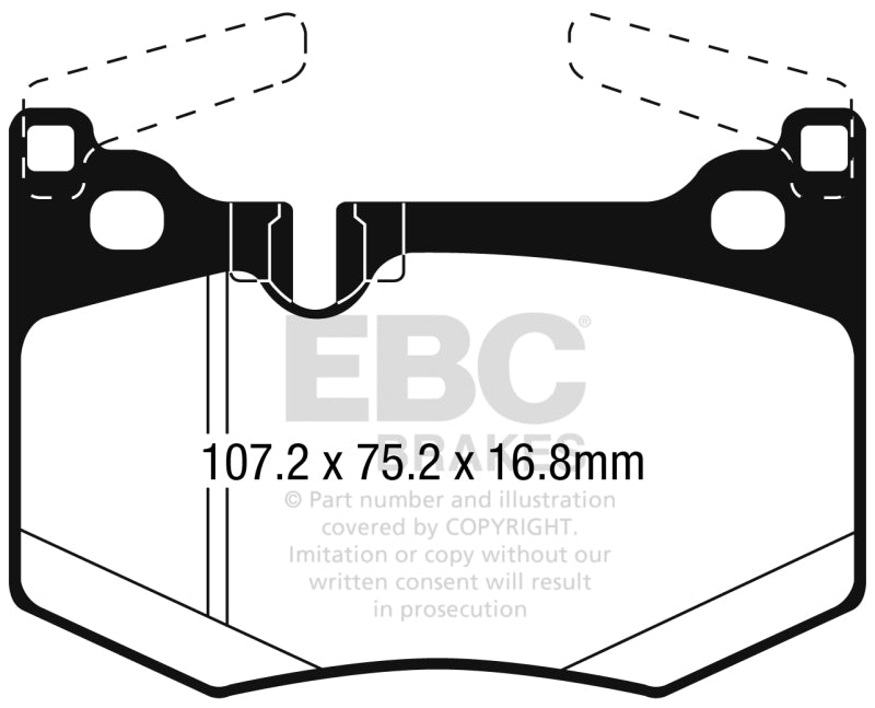 EBC 2016+ Lexus GS-F 5.0L Redstuff Rear Brake Pads.