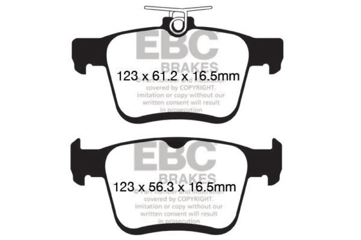 EBC 2014+ Audi A3 1.8 Turbo (w/Electronic Parking Brake) Ultimax2 Rear Brake Pads.