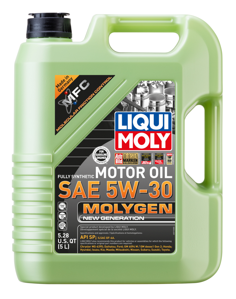 LIQUI MOLY 5L Molygen New Generation Motor Oil SAE 5W30.