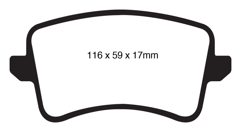 EBC 09-11 Audi A4 2.0 Turbo Yellowstuff Rear Brake Pads.