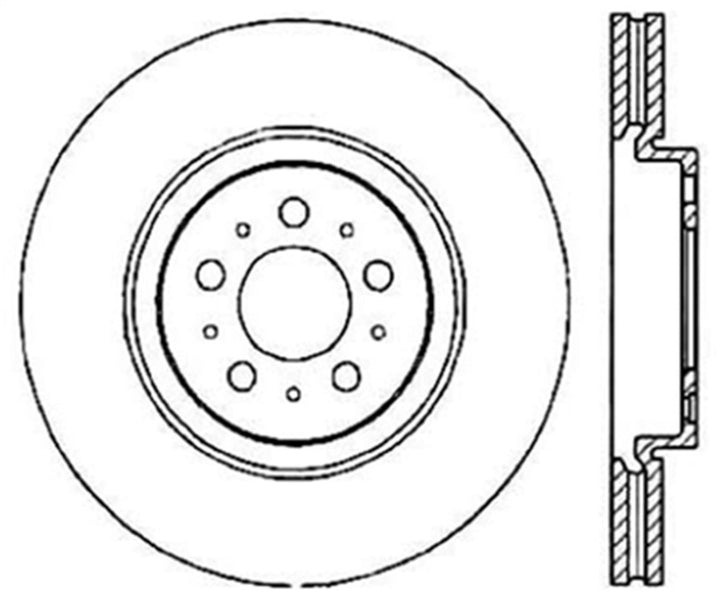 StopTech Slotted & Drilled Sport Brake Rotor.