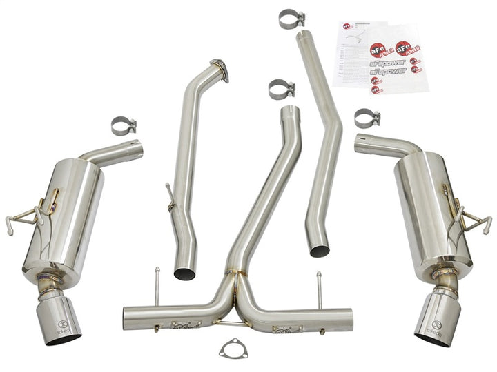 aFe POWER Takeda 16-17 Honda Civic I4-1.5L (t) 2.25-2.5in 304 SS CB Dual-Exit Exhaust Polish Tip.
