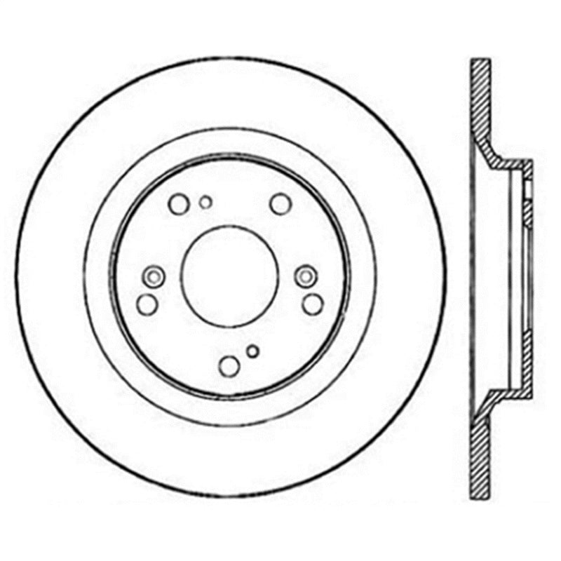 StopTech Power Slot SportStop 00-06 Honda S2000 Slotted Rear Left Rotor.