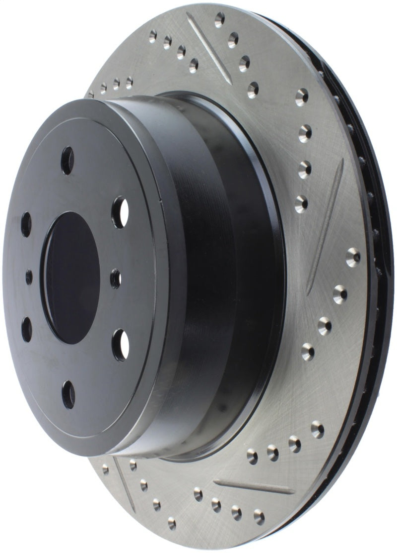 StopTech 07-10 GMC Sierra (w/ Rear Drum) / 07-09 GMC Yukon Rear Left Slotted & Drilled Rotor.