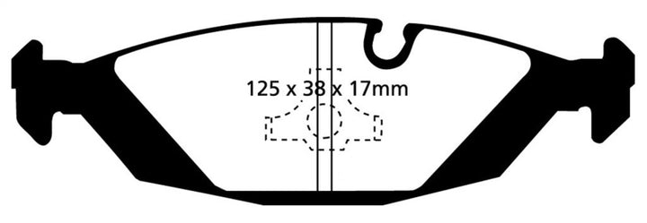 EBC 87-88 BMW M5 3.5 (E28) Redstuff Rear Brake Pads.