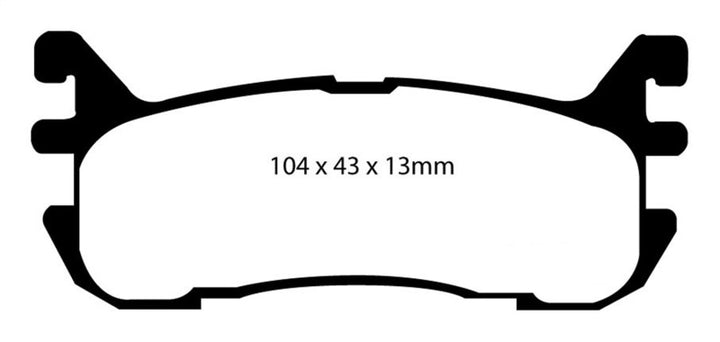 EBC 97-02 Ford Escort 2.0 Yellowstuff Rear Brake Pads.