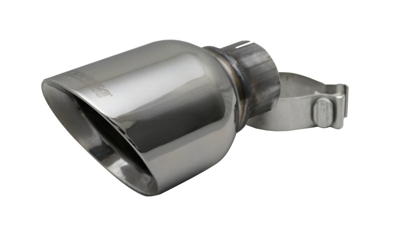 Corsa Single Universal 2.5in Inlet / 4.5in Outlet Polished Pro-Series Tip Kit.