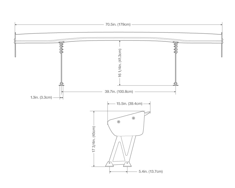 Seibon Universal (70.5in Wide) GT Carbon Fiber Rear Spoiler.