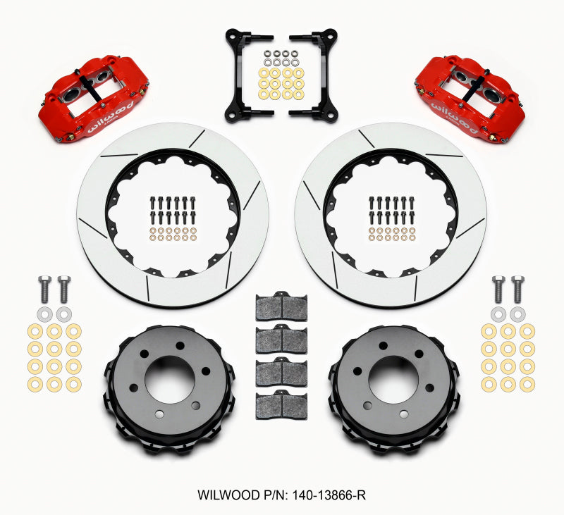 Wilwood Narrow Superlite 4R RearTruck Kit 14.25in Red 2012-Up Ford F150 (6 lug).