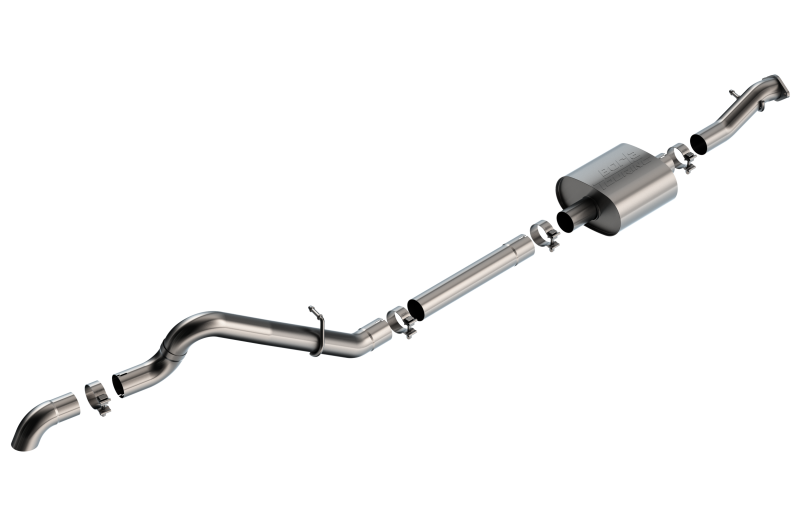 Borla 21-22 Ford Bronco 2.3L 2DR/4DR T-304 Stainless Steel Cat-Back Touring Exhaust - Brushed.