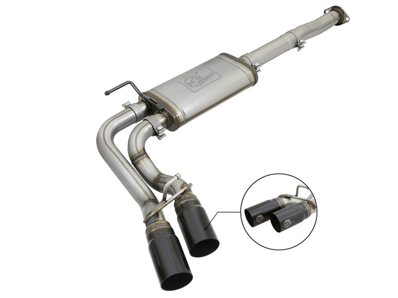aFe Power Rebel Series 3in 409SS Cat-Back Exhaust w/ Black Tips 05-15 Toyota Tacoma V6-4.0L.