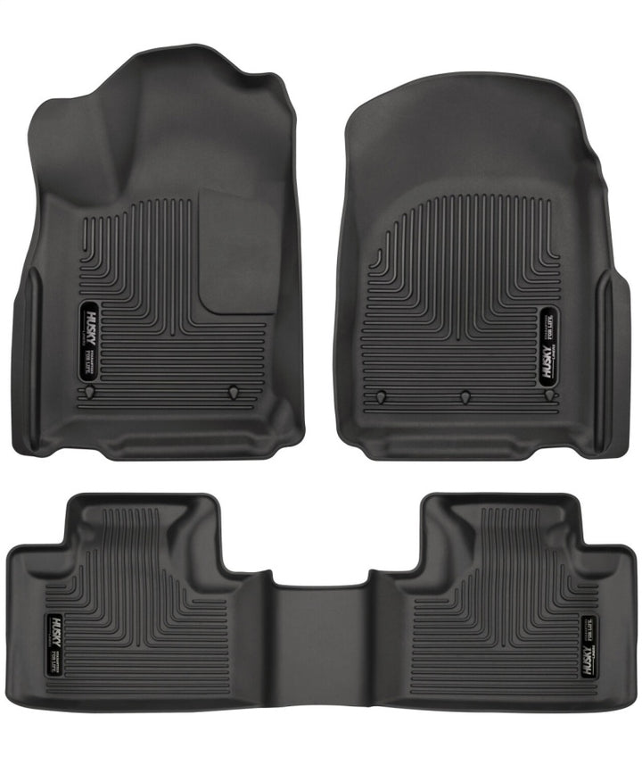 Husky Liners 16-22 Dodge Durango Weatherbeater Black Front & 2nd Seat Floor Liners.