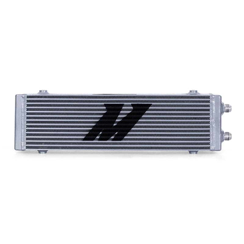 Mishimoto Universal Large Bar and Plate Dual Pass Silver Oil Cooler.