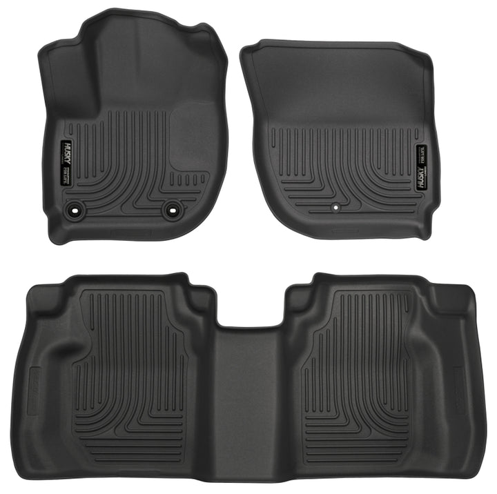 Husky Liners 15 Honda Fit Weatherbeater Black Front and Second Seat Floor Liners.