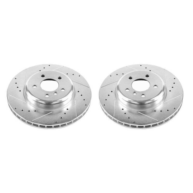 Power Stop 14-16 BMW 535d Front Evolution Drilled & Slotted Rotors - Pair.