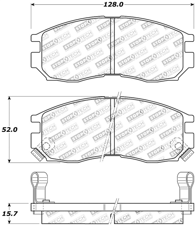 StopTech Performance 4/89-99 Mitsubishi Eclipse GST Front Brake Pads.