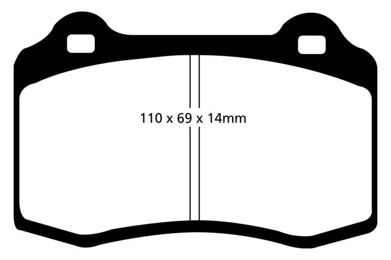 EBC 96-00 Lotus Esprit Turbo 2.0 Turbo GT3 Yellowstuff Rear Brake Pads.