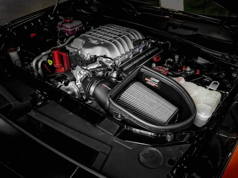 aFe Magnum Force Stage-2 Track Series Carbon Fiber AIS w/Pro Dry S Media-18 Dodge Challenger V8-6.2L.