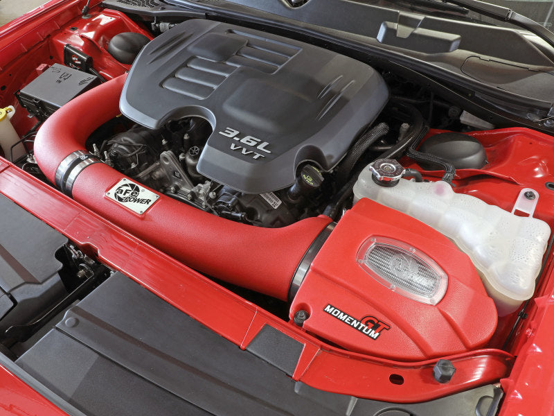 aFe Momentum GT Dry S Stage-2 Intake System 11-15 Dodge Challenger/Charger V6-3.6L (Red).