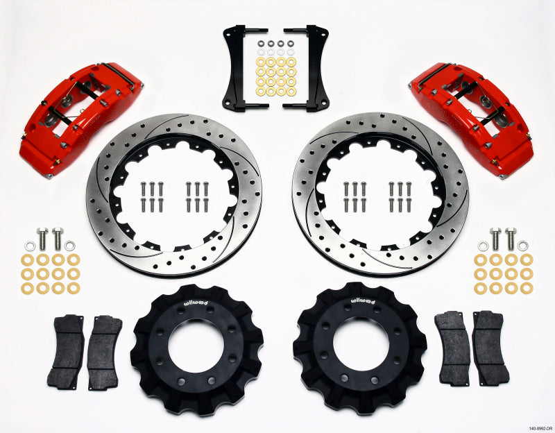 Wilwood TC6R Front Kit 16.00in Drilled Red 1999-2014 GM Truck/SUV 1500.