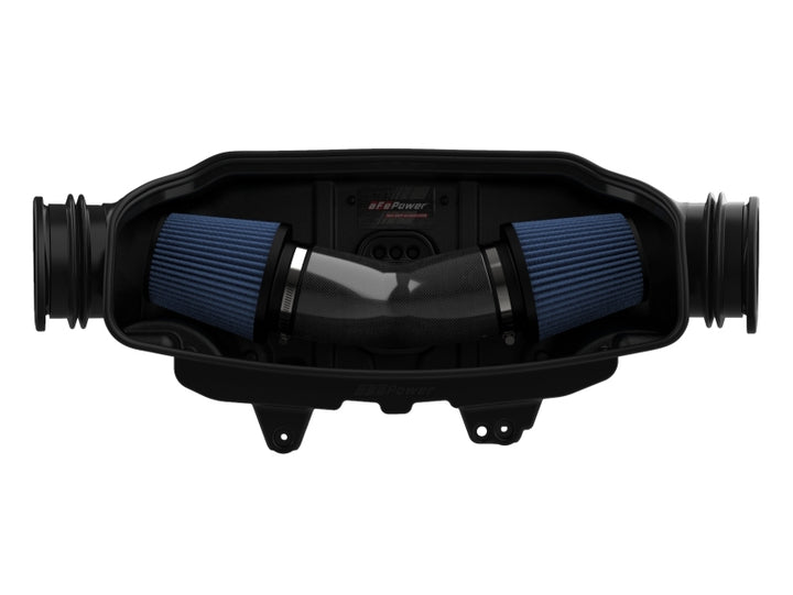 aFe 2020 Chevrolet Corvette C8 Track Series Carbon Fiber Cold Air Intake System With Pro 5R Filters.