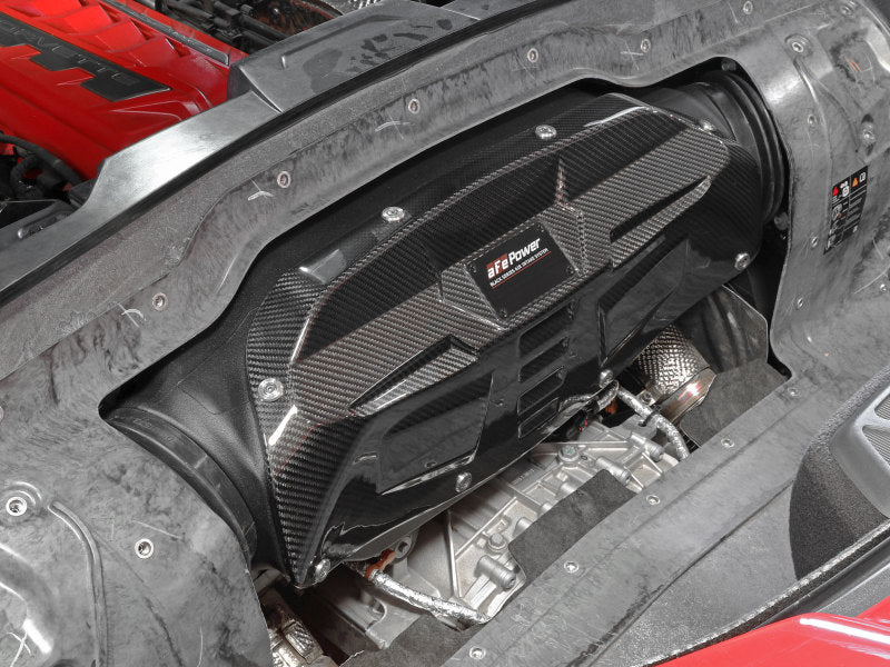 aFe 2020 Corvette C8 Black Series Carbon Fiber Cold Air Intake System With Pro DRY S Filters.