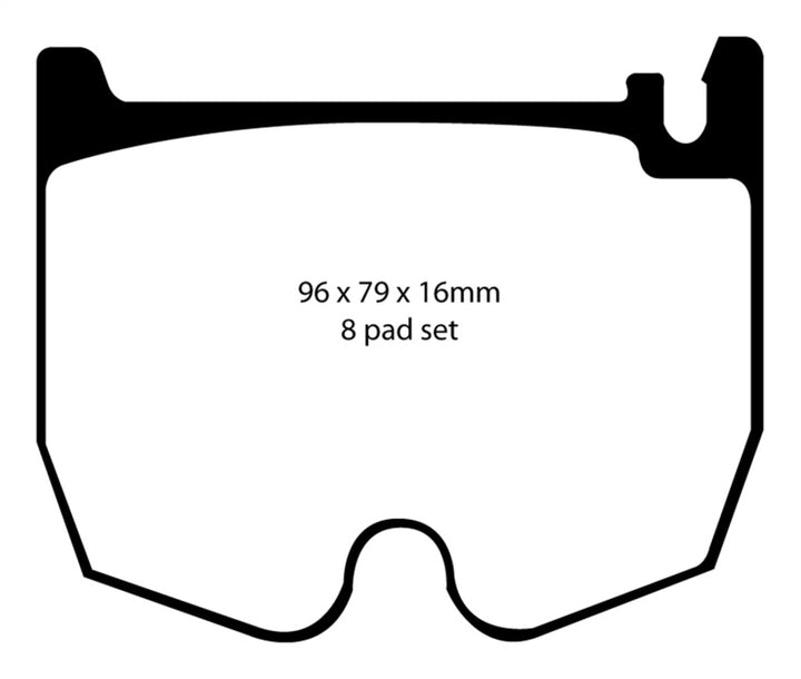 EBC 03-06 Mercedes-Benz CL55 AMG 5.4 Supercharged Yellowstuff Front Brake Pads.