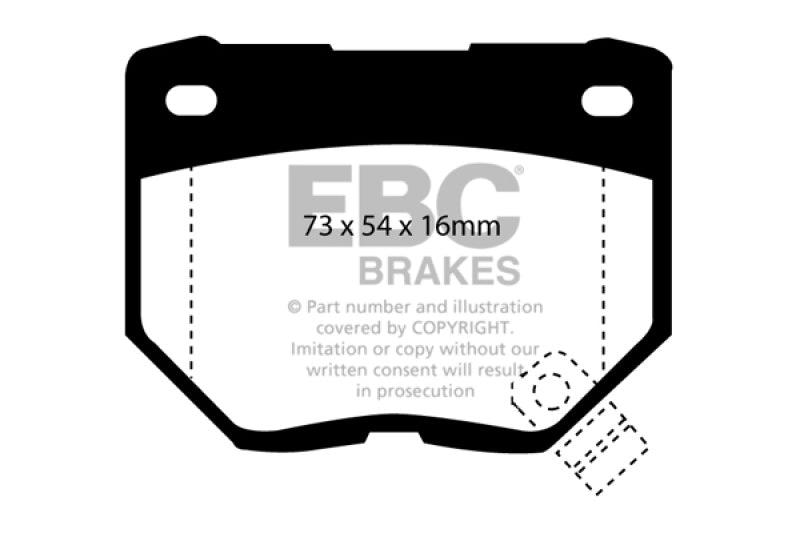 EBC 89-95 Nissan Skyline (R32) 2.6 Twin Turbo GT-R Redstuff Rear Brake Pads.