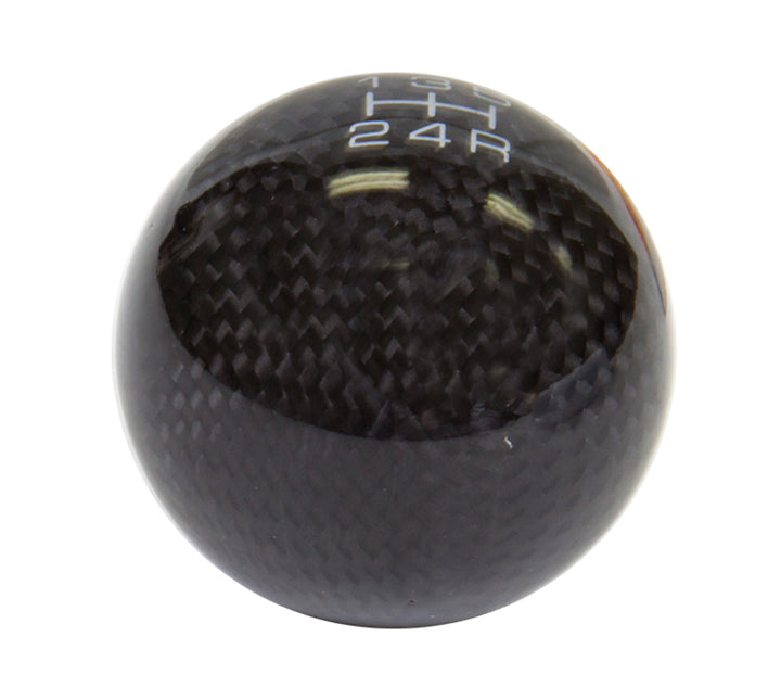 NRG Universal Ball Style Shift Knob (No Logo) - Black Carbon Fiber (5 Speed Pattern).