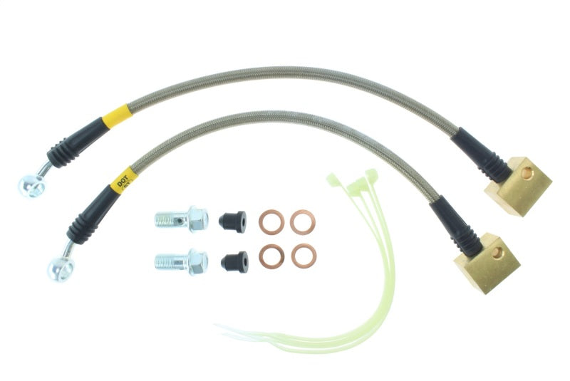 StopTech 06-09 Chevy Trailblazer Stainless Steel Rear Brake Lines.