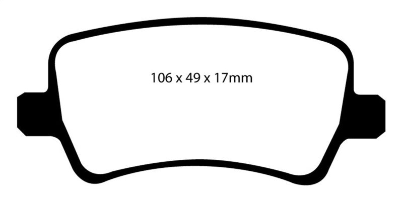 EBC 13-15 Land Rover LR2 2.0 Turbo Yellowstuff Rear Brake Pads.