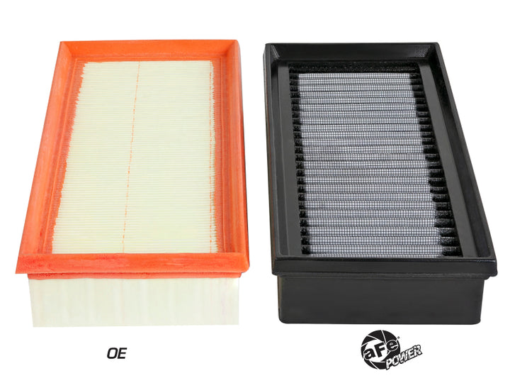 aFe Magnum FLOW Pro DRY S OE Replacement Filter 15-19 Mercedes C63 AMG 4.0L TT (Pair).