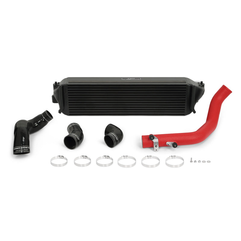 Mishimoto 2017+ Honda Civic Type R Intercooler Kit - Black Intercooler Red Pipes.