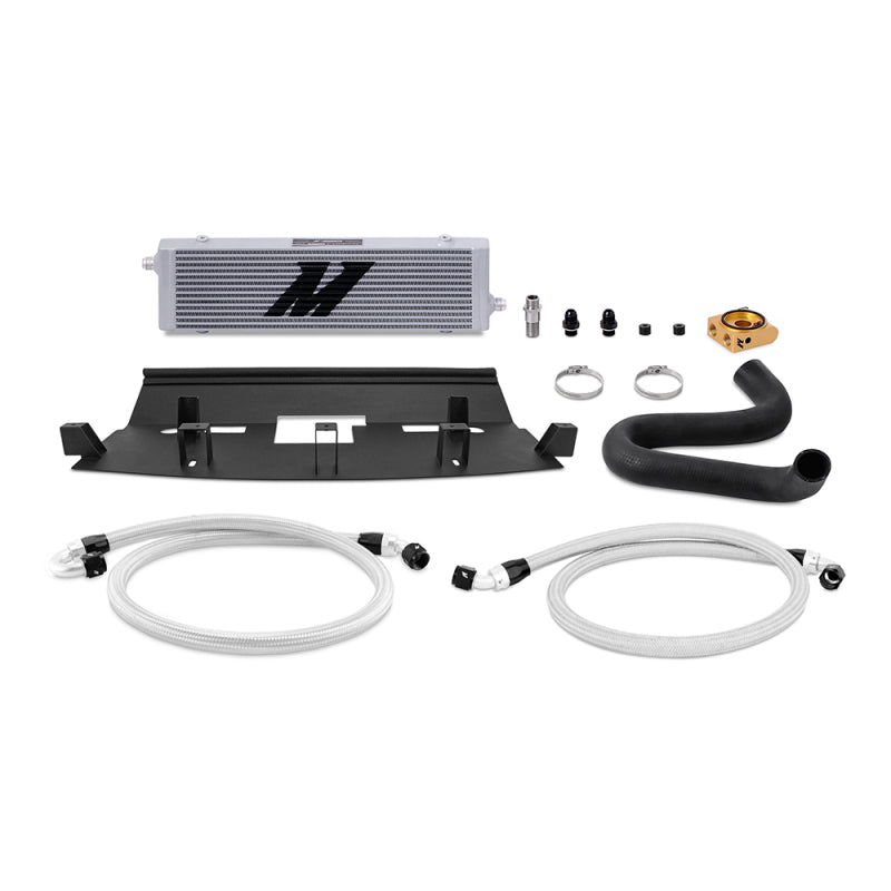 Mishimoto 2018+ Ford Mustang GT Thermostatic Oil Cooler Kit - Silver.