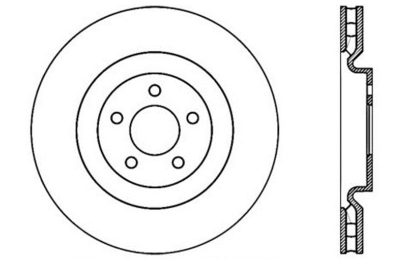 StopTech Slotted & Drilled Sport Brake Rotor.