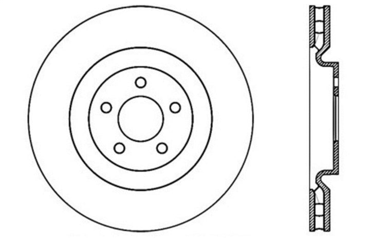 StopTech Slotted & Drilled Sport Brake Rotor.