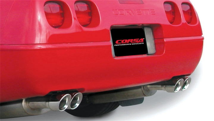 Corsa 86-91 Chevrolet Corvette C4 5.7L V8 L98 Polished Sport Cat-Back Exhaust.