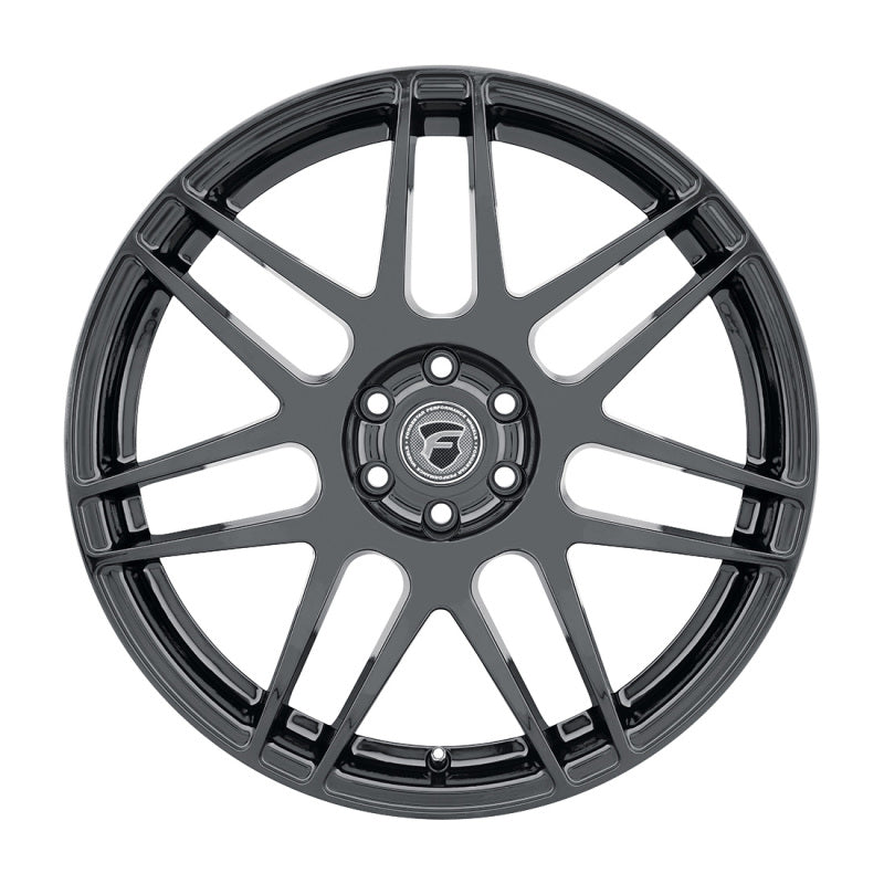 Forgestar F14 20x9.5 / 5x115 BP / ET20 / 6.0in BS Gloss Black Wheel.