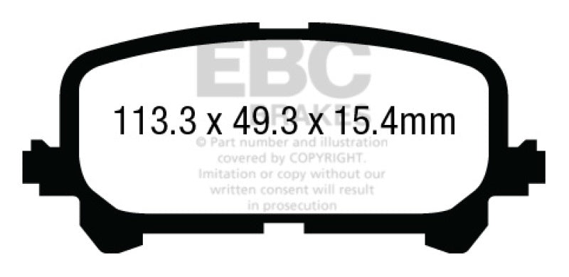 EBC 14+ Acura MDX 3.5 Greenstuff Rear Brake Pads.