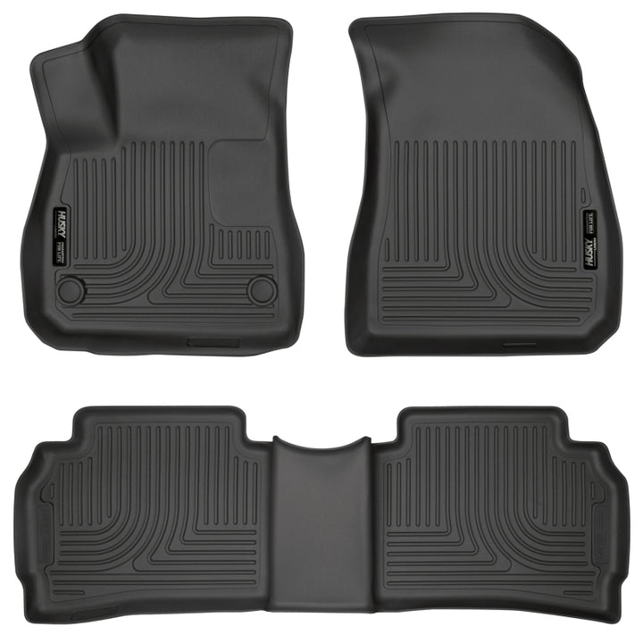 Husky Liners 2016 Chevy Malibu Weatherbeater Black Front & 2nd Seat Floor Liners (Footwell Coverage).